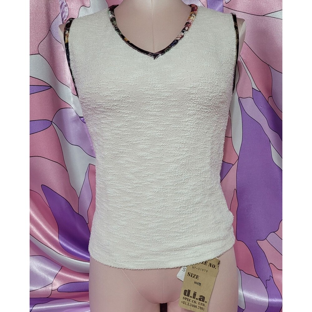 d.i.a. DIA Small Tank Top White Gyaru Gal Y2K Japan Harajuku Kawaii Style Vest